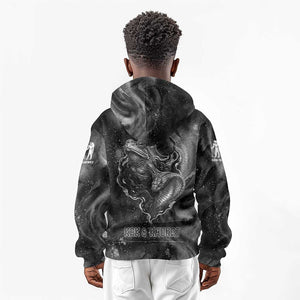 Kek and Kauket Egyptian Kid Hoodie Primordial Darkness Design Cosmic Frogs and Serpents