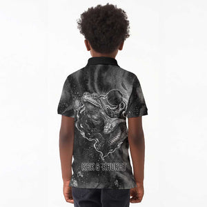Kek and Kauket Egyptian Kid Polo Shirt Primordial Darkness Design Cosmic Frogs and Serpents