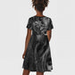 Kek and Kauket Egyptian Kid Short Sleeve Dress Primordial Darkness Design Cosmic Frogs and Serpents