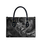 Kek and Kauket Egyptian Leather Bag Primordial Darkness Design Cosmic Frogs and Serpents