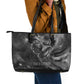 Kek and Kauket Egyptian Leather Tote Bag Primordial Darkness Design Cosmic Frogs and Serpents