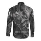 Kek and Kauket Egyptian Long Sleeve Button Shirt Primordial Darkness Design Cosmic Frogs and Serpents