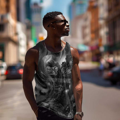 Kek and Kauket Egyptian Men Tank Top Primordial Darkness Design Cosmic Frogs and Serpents