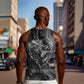 Kek and Kauket Egyptian Men Tank Top Primordial Darkness Design Cosmic Frogs and Serpents