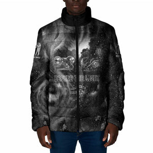 Kek and Kauket Egyptian Padded Jacket Primordial Darkness Design Cosmic Frogs and Serpents