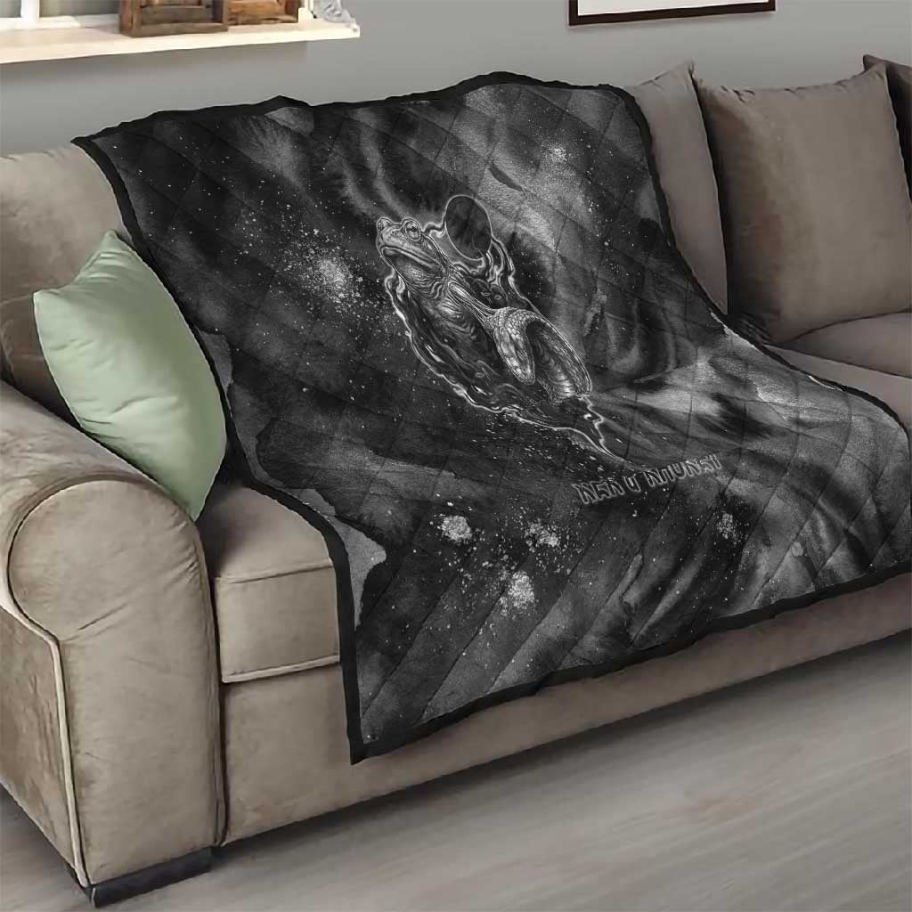 Kek and Kauket Egyptian Quilt Primordial Darkness Design Cosmic Frogs and Serpents
