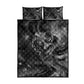 Kek and Kauket Egyptian Quilt Bed Set Primordial Darkness Design Cosmic Frogs and Serpents