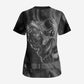 Kek and Kauket Egyptian Scrub Top Primordial Darkness Design Cosmic Frogs and Serpents