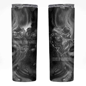 Kek and Kauket Egyptian Skinny Tumbler Primordial Darkness Design Cosmic Frogs and Serpents