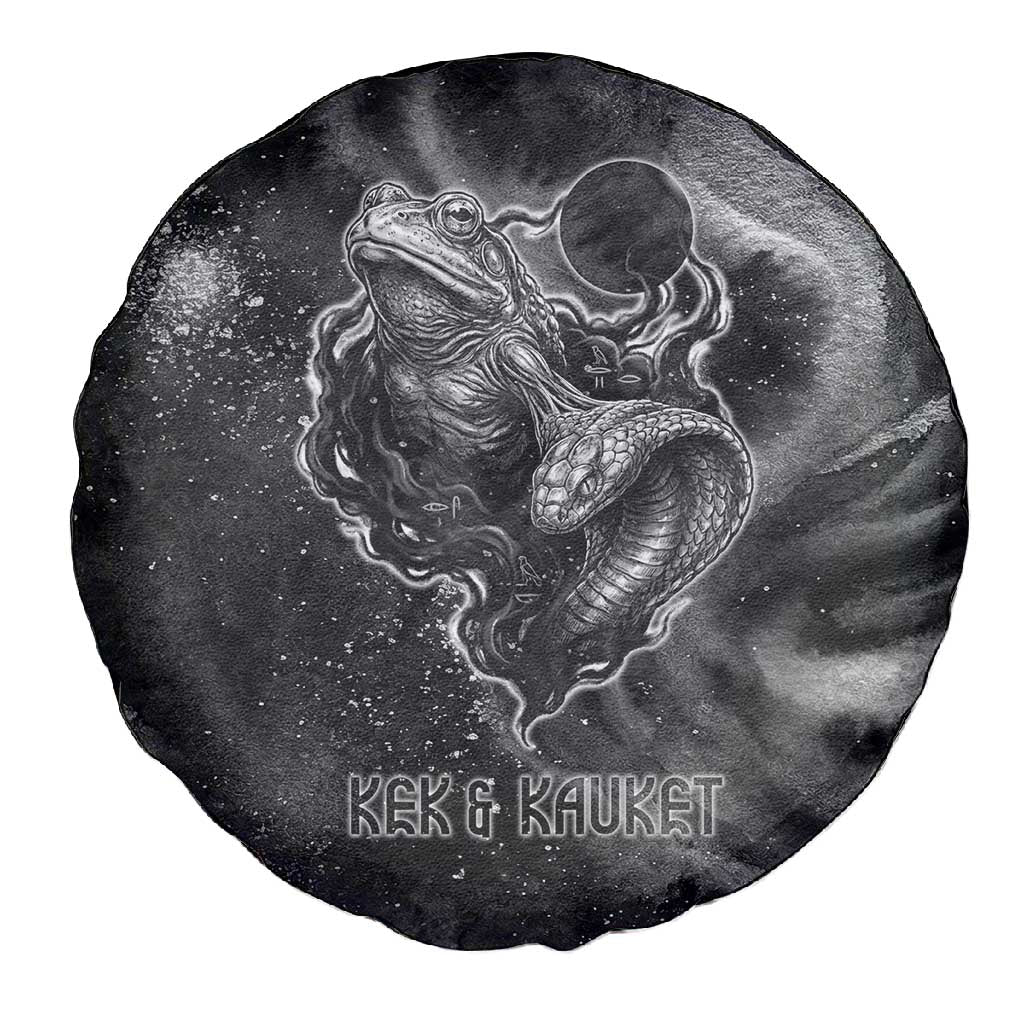 Kek and Kauket Egyptian Spare Tire Cover Primordial Darkness Design Cosmic Frogs and Serpents