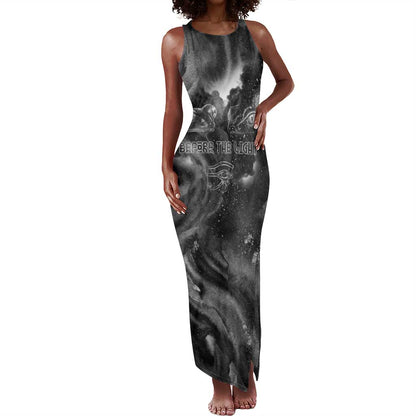 Kek and Kauket Egyptian Tank Maxi Dress Primordial Darkness Design Cosmic Frogs and Serpents