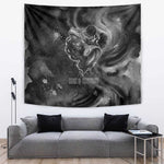 Kek and Kauket Egyptian Tapestry Primordial Darkness Design Cosmic Frogs and Serpents