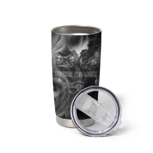 Kek and Kauket Egyptian Tumbler Cup Primordial Darkness Design Cosmic Frogs and Serpents