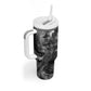 Kek and Kauket Egyptian Tumbler With Handle Primordial Darkness Design Cosmic Frogs and Serpents