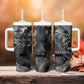 Kek and Kauket Egyptian Tumbler With Handle Primordial Darkness Design Cosmic Frogs and Serpents
