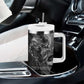 Kek and Kauket Egyptian Tumbler With Handle Primordial Darkness Design Cosmic Frogs and Serpents
