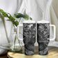 Kek and Kauket Egyptian Tumbler With Handle Primordial Darkness Design Cosmic Frogs and Serpents