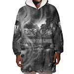 Kek and Kauket Egyptian Wearable Blanket Hoodie Primordial Darkness Design Cosmic Frogs and Serpents