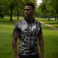 Kek and Kauket Egyptian Zipper Polo Shirt Primordial Darkness Design Cosmic Frogs and Serpents
