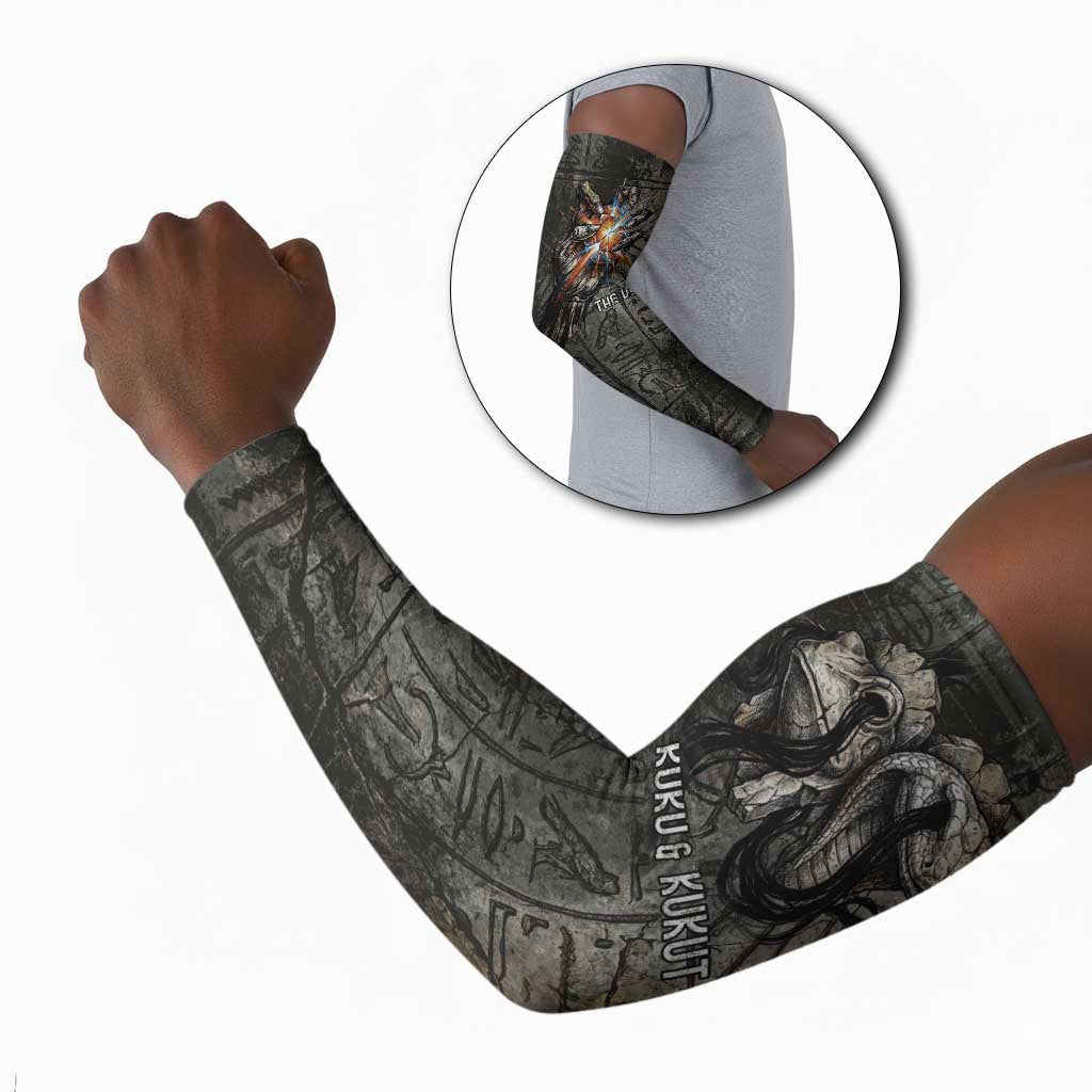 Egypt Kek and Kauket Arm Sleeves Ancient Void Theme with Frog and Serpent Duality