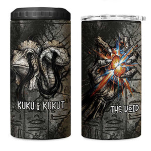 Egypt Kek and Kauket 4 in 1 Can Cooler Tumbler Ancient Void Theme with Frog and Serpent Duality