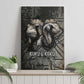 Egypt Kek and Kauket Canvas Wall Art Ancient Void Theme with Frog and Serpent Duality