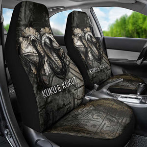 Egypt Kek and Kauket Car Seat Cover Ancient Void Theme with Frog and Serpent Duality