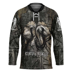 Egypt Kek and Kauket Hockey Jersey Ancient Void Theme with Frog and Serpent Duality