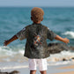 Egypt Kek and Kauket Kid Hawaiian Shirt Ancient Void Theme with Frog and Serpent Duality