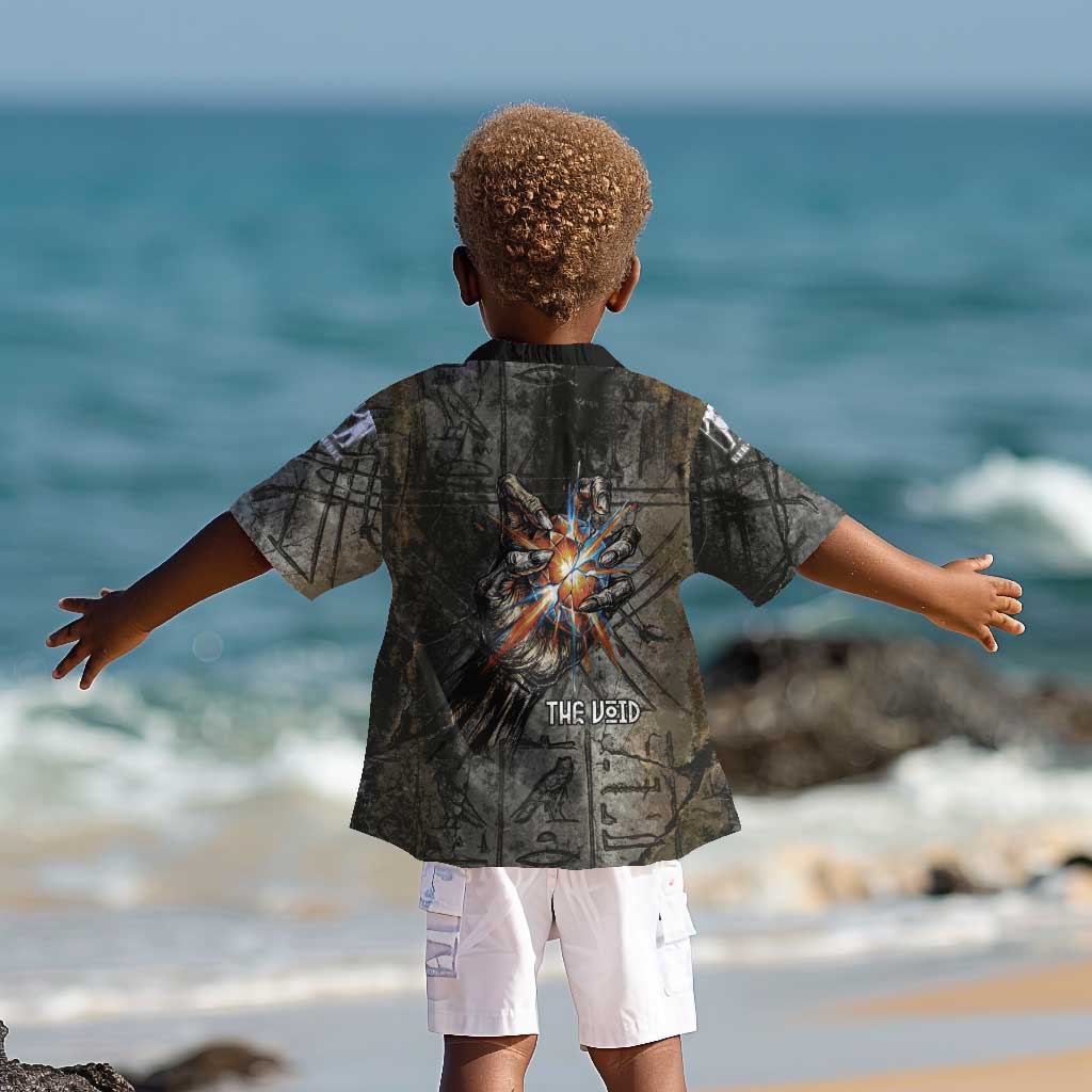 Egypt Kek and Kauket Kid Hawaiian Shirt Ancient Void Theme with Frog and Serpent Duality
