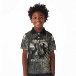 Egypt Kek and Kauket Kid Polo Shirt Ancient Void Theme with Frog and Serpent Duality