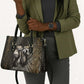 Egypt Kek and Kauket Leather Bag Ancient Void Theme with Frog and Serpent Duality