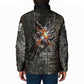 Egypt Kek and Kauket Padded Jacket Ancient Void Theme with Frog and Serpent Duality