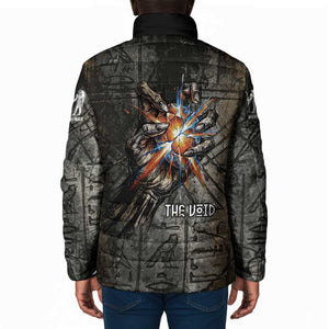 Egypt Kek and Kauket Padded Jacket Ancient Void Theme with Frog and Serpent Duality