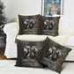 Egypt Kek and Kauket Pillow Cover Ancient Void Theme with Frog and Serpent Duality