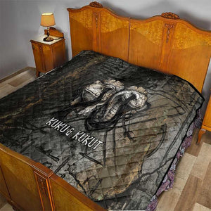 Egypt Kek and Kauket Quilt Ancient Void Theme with Frog and Serpent Duality