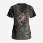 Egypt Kek and Kauket Scrub Top Ancient Void Theme with Frog and Serpent Duality