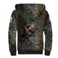 Egypt Kek and Kauket Sherpa Hoodie Ancient Void Theme with Frog and Serpent Duality