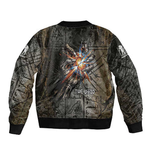 Egypt Kek and Kauket Sleeve Zip Bomber Jacket Ancient Void Theme with Frog and Serpent Duality