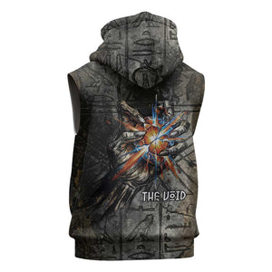 Egypt Kek and Kauket Sleeveless Hoodie Ancient Void Theme with Frog and Serpent Duality