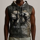 Egypt Kek and Kauket Sleeveless Zip Hoodie Ancient Void Theme with Frog and Serpent Duality