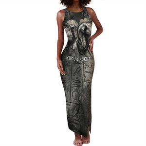 Egypt Kek and Kauket Tank Maxi Dress Ancient Void Theme with Frog and Serpent Duality