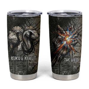 Egypt Kek and Kauket Tumbler Cup Ancient Void Theme with Frog and Serpent Duality