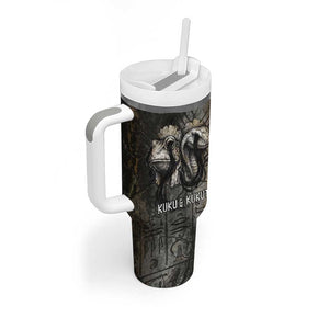 Egypt Kek and Kauket Tumbler With Handle Ancient Void Theme with Frog and Serpent Duality