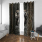 Egypt Kek and Kauket Window Curtain Ancient Void Theme with Frog and Serpent Duality