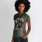 Egypt Kek and Kauket Women Polo Shirt Ancient Void Theme with Frog and Serpent Duality