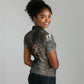 Egypt Kek and Kauket Women Polo Shirt Ancient Void Theme with Frog and Serpent Duality