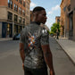 Egypt Kek and Kauket Zipper Polo Shirt Ancient Void Theme with Frog and Serpent Duality