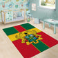 African Ghana Area Rug Flag with Coat of Arms Simple Design