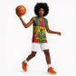 African Ghana Basketball Jersey Flag with Coat of Arms Simple Design - African Pride